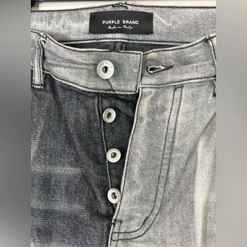 Purple Brand Two Tone Split Jeans 36 Made in Italy Slim